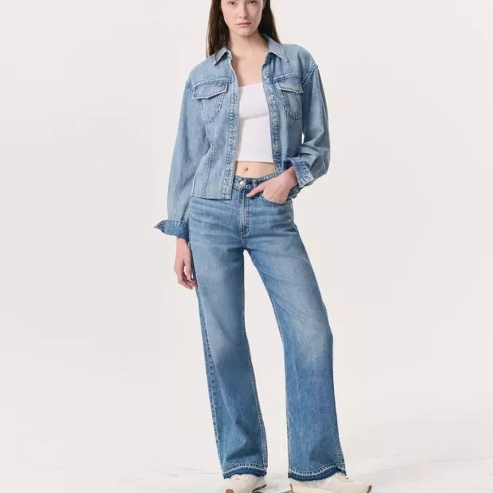 NWT Rag & Bone Featherweight Logan Wide-Leg Jeans, sz 29